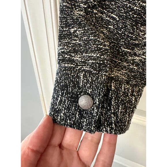 Slate & Willow Black Tweed Blazer Jacket Size XS Textured Career Winter Staple - Picture 5 of 9